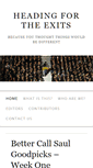 Mobile Screenshot of headingfortheexits.com